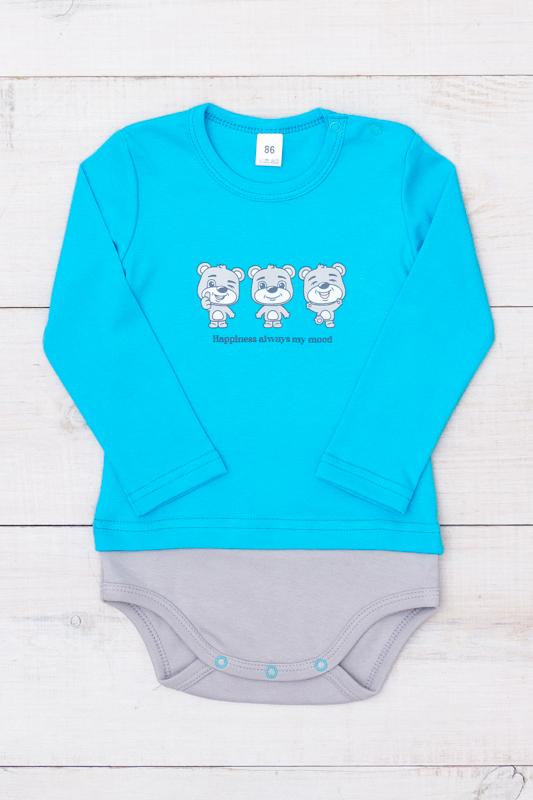 Infant Boys’ Long Sleeve Bodysuit – Soft Cotton & Snap Closures, Any Season, 5043-015-33-4 HC