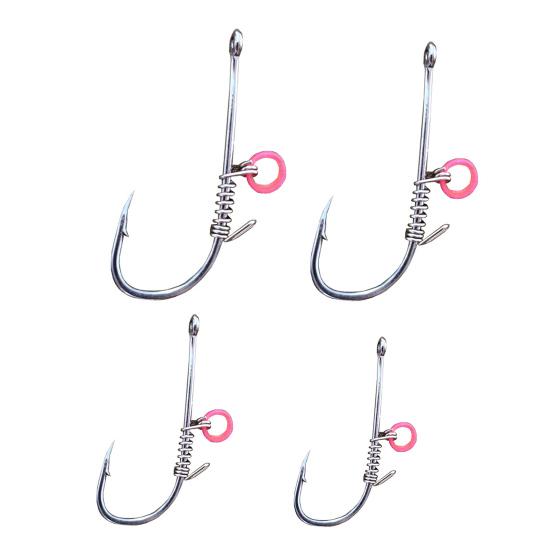 8 шт./набор из 8 штук для фиксации живых креветок, прочный рыболовный крючок из углеродистой стали с зазубринами и отверстием для пресной воды