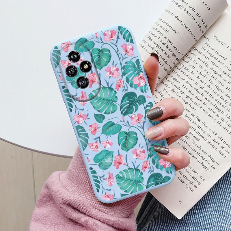Красивые Цветы Для Чехла Honor 200 Милое Сердечко Леопардовый Принт Мягкий Силикон Матовый Защитный Чехол Для Honor 400 Lite Pro