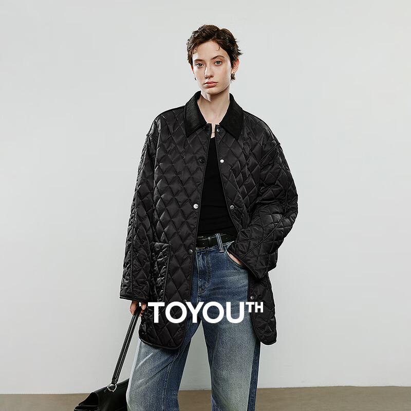 Женская утепленная рабочая куртка Chuyu 2025 года с ромбовидной стежкой и кристаллами