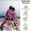 1pc K-Pop Demon Hunters Soft Skin-Friendly Flannel Blanket with Digital Printing, Various Sizes Available for Family, Friends, Birthday
