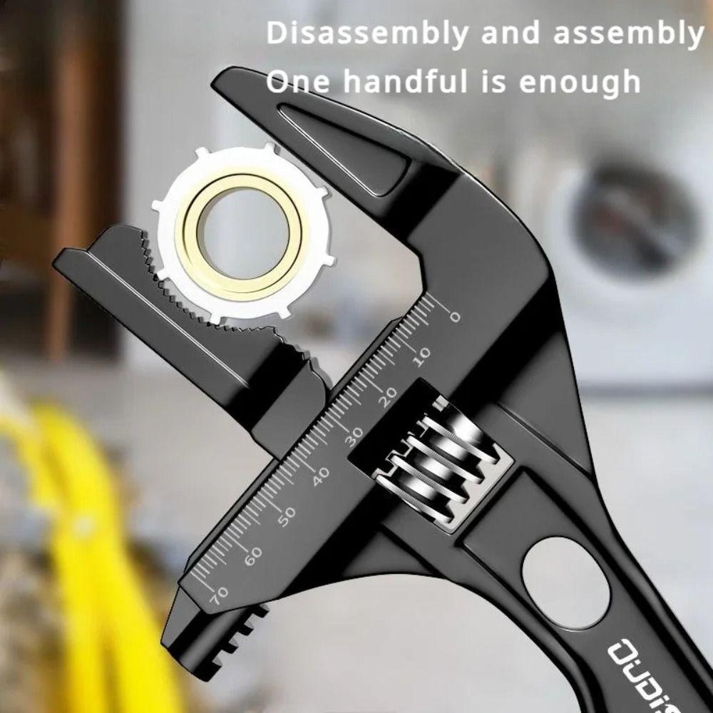 Большой гаечный ключ для ванной комнаты, сантехнический ключ из высокоуглеродистой стали, разводной гаечный ключ для узких мест