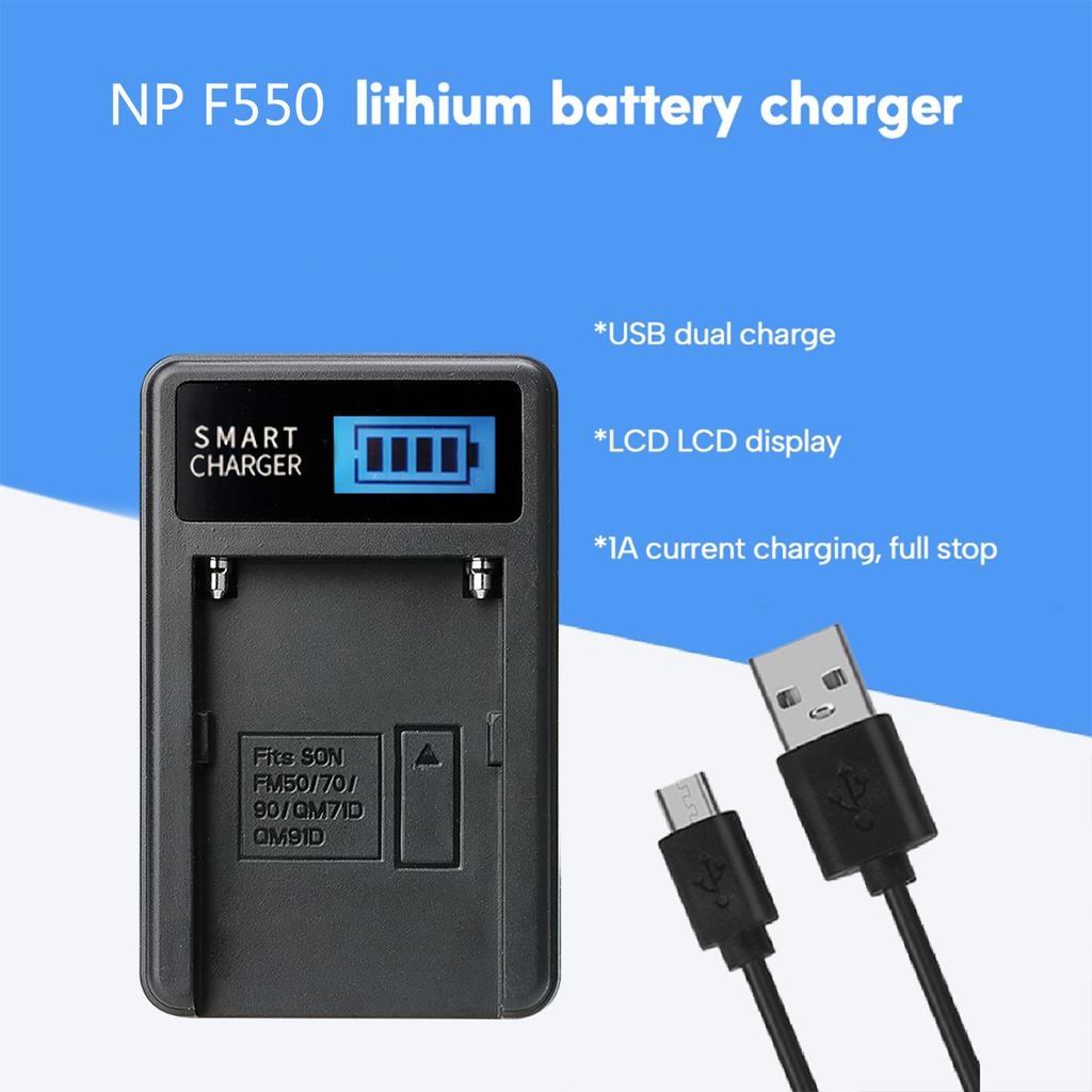 Convenient Micro USB Charger for NPF550/F750/F960/F970 NPFM50/FM70/FM90 QM71D 91D NPF500H/F55H Cameras Easy to use