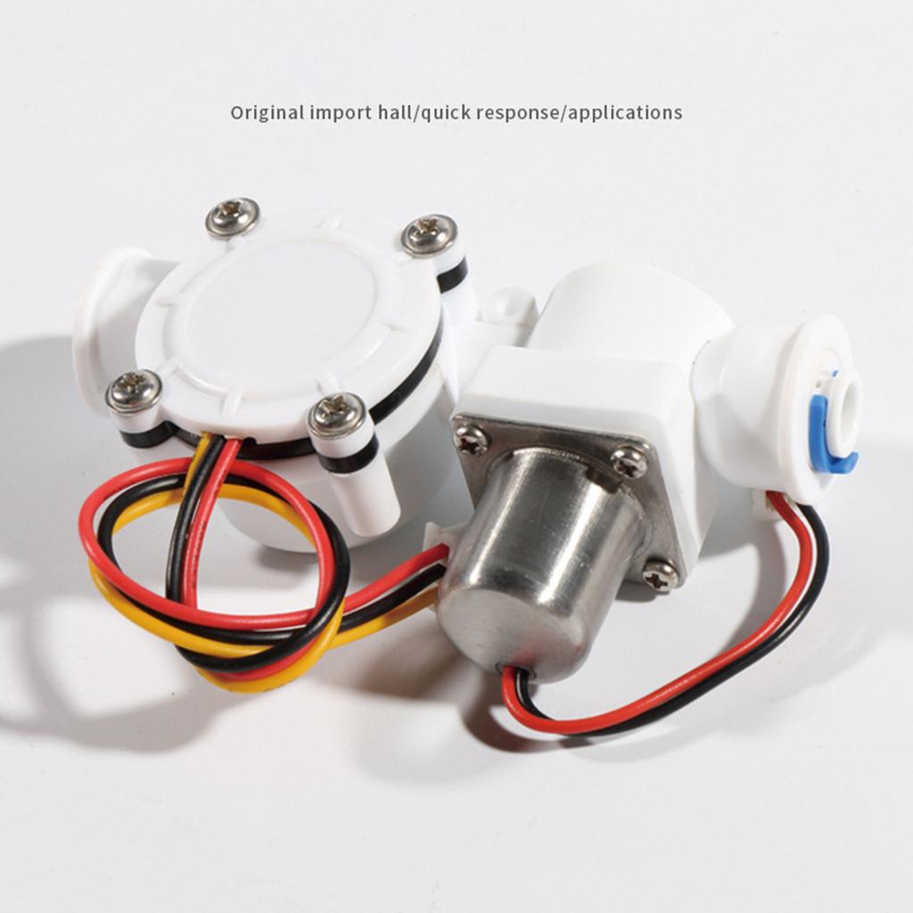 Датчик расхода воды, переключатель Холла, расходомер жидкости, контрольно-измерительный клапан, встроенный клапан, 1,8~5 В, резьба 1/4 дюйма.