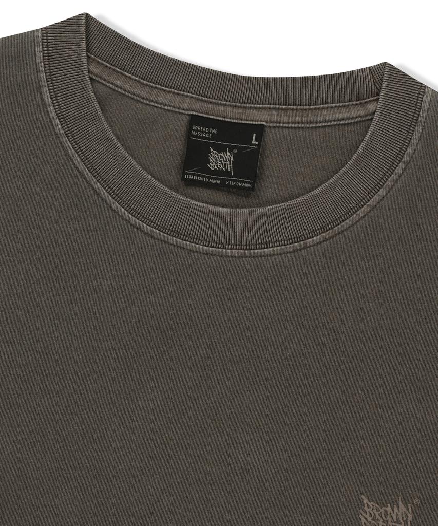 BROWNBREATH Tag Pigment Tee - Brown