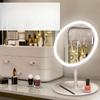 Led Makeup Mirror with Lamp Table Type Female Filling Light Small Mirror Student Dormitory Desktop Portable Small Vanity Mirror