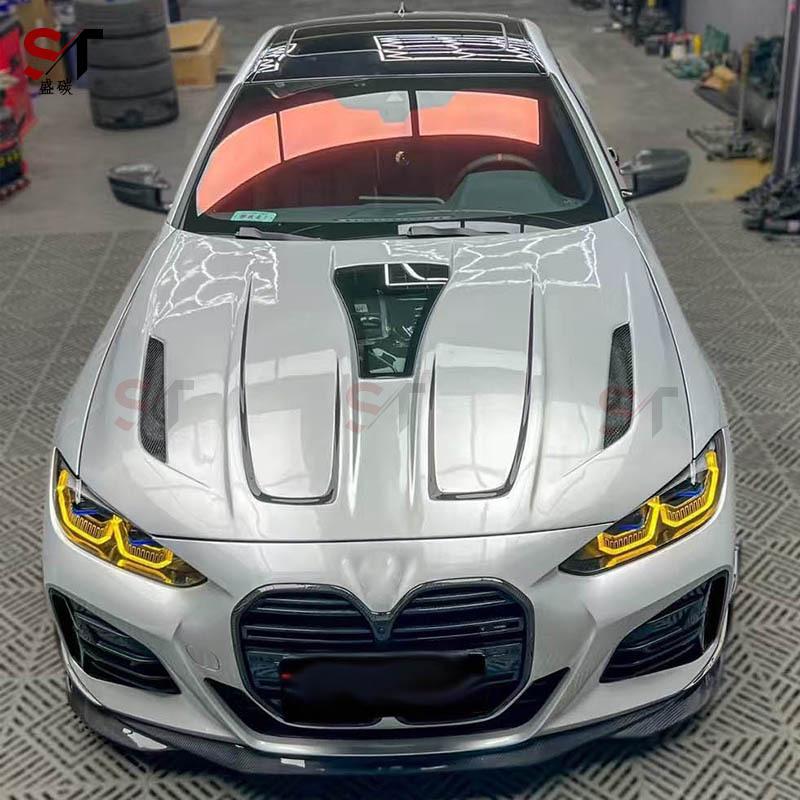 BMW 4 Series G22/G23 Carbon Fiber Transparent Engine Hood Cover