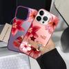 Прозрачный чехол с принтом вишневого цвета для iPhone 17 Pro Max 16 14 11 XR XS 12 13 Pro 15 Plus Air Задняя крышка телефона