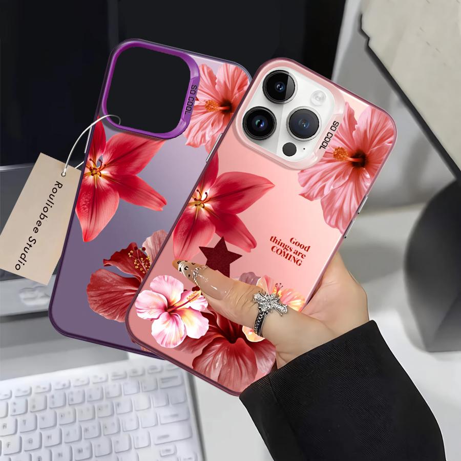 Прозрачный чехол с принтом вишневого цвета для iPhone 17 Pro Max 16 14 11 XR XS 12 13 Pro 15 Plus Air Задняя крышка телефона