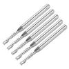 5pcs CNC End Mills Spiral Tungsten Steel Single Flute Milling Cutter 3.175x2x12x38mm