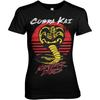 Женская футболка Cobra Kai с официальной лицензией "Никогда не сдавайся" (черный)