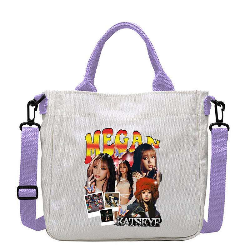 KATSEYE Fan Merch Canvas Bag Trendy Versatile Women Shoulder Crossbody Tote 601123-11