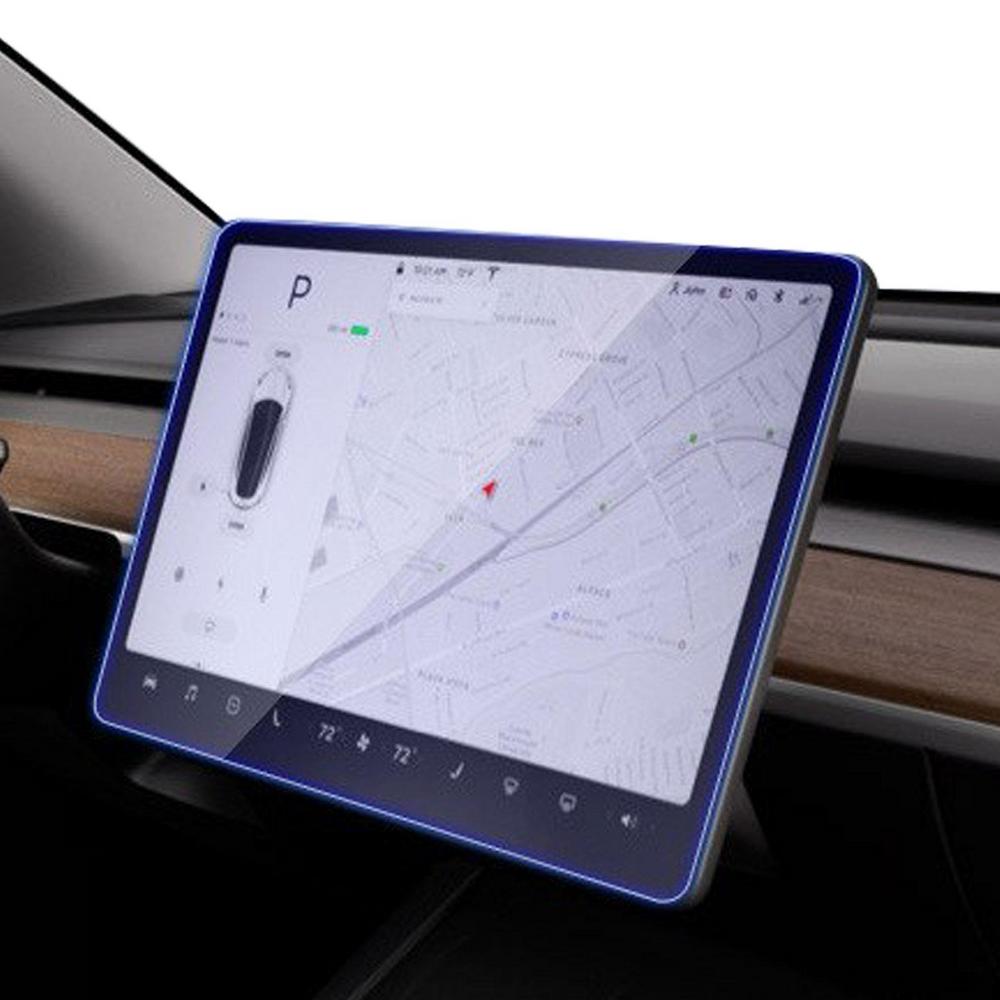 M30117 для Tesla Model 3/Y In-Dash GPS экранная пленка автомобильный дисплей навигация закаленное стекло экран защитная пленка (Конструкция с защитой от синего света)