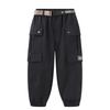 Boys Cargo Pants Kids Elastic Waist Jogger Trousers With Multiple Pockets Outdoor Sports Casual Pants For Children