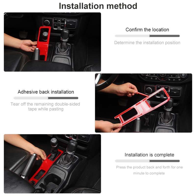 Украшение центральной консоли, переключение передач, привод на 4 колеса, наклейка на панель для Jeep Wrangler JL для JT Gladiator 2018, аксессуары для салона автомобиля