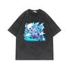 230g Cotton T-Shirt Undertale Skull Print Oversized Vintage Short Sleeve Teens