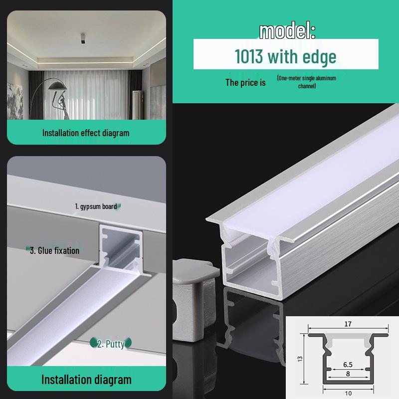 Seamless Linear Recessed LED Light Channel - Aluminum Strip Slot Design
