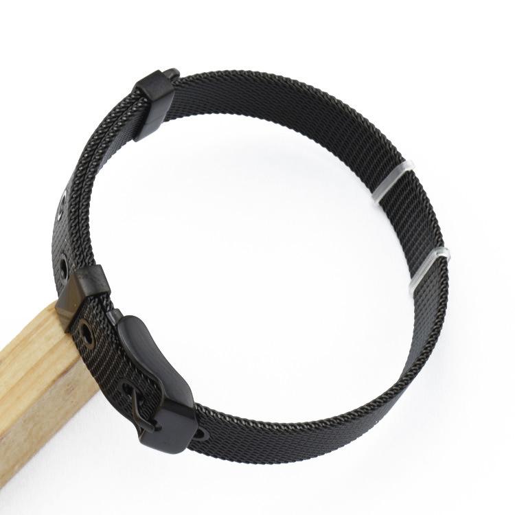 Персонализированный универсальный браслет из нержавеющей стали для женщин, регулируемый ювелирный браслет из титановой стали, плетеный сетчатый браслет