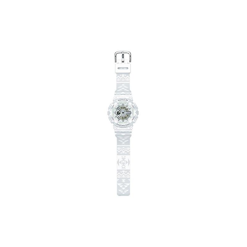 Casio BABY-G 100м Водонепроницаемые Кварцевый Механизм Ремешок из Смолы Японские и Корейские Часы Женские Часы Белый Циферблат BA-110TP-7A