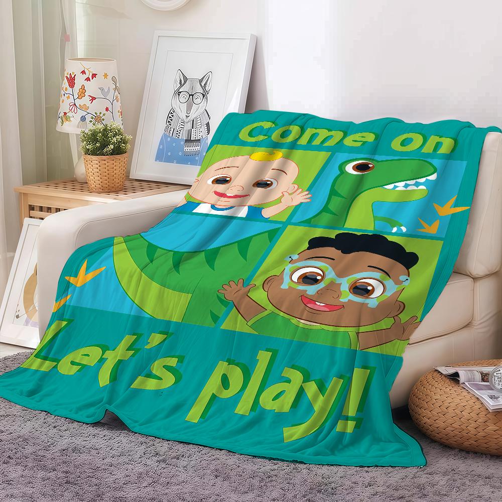 Cartoon cute C-coComelonS Blanket For Sofa Office Bed Plane Travel Sleep Read Relax Camping Soft And Warm