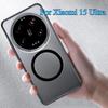 For Magsafe Magnetic Acrylic Armor Frosted Case for Xiaomi 15 Ultra 14T 15 Pro Wireless Charging Translucent Matte Phone Cover for Mi 15ultra