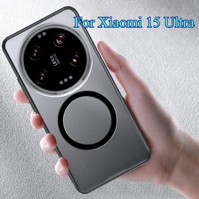 Для Magsafe Magnetic Acrylic Armor Frosted Case для Xiaomi 15 Ultra 14T 15 Pro Wireless Charging Полупрозрачный матовый чехол для телефона Mi 15ultra