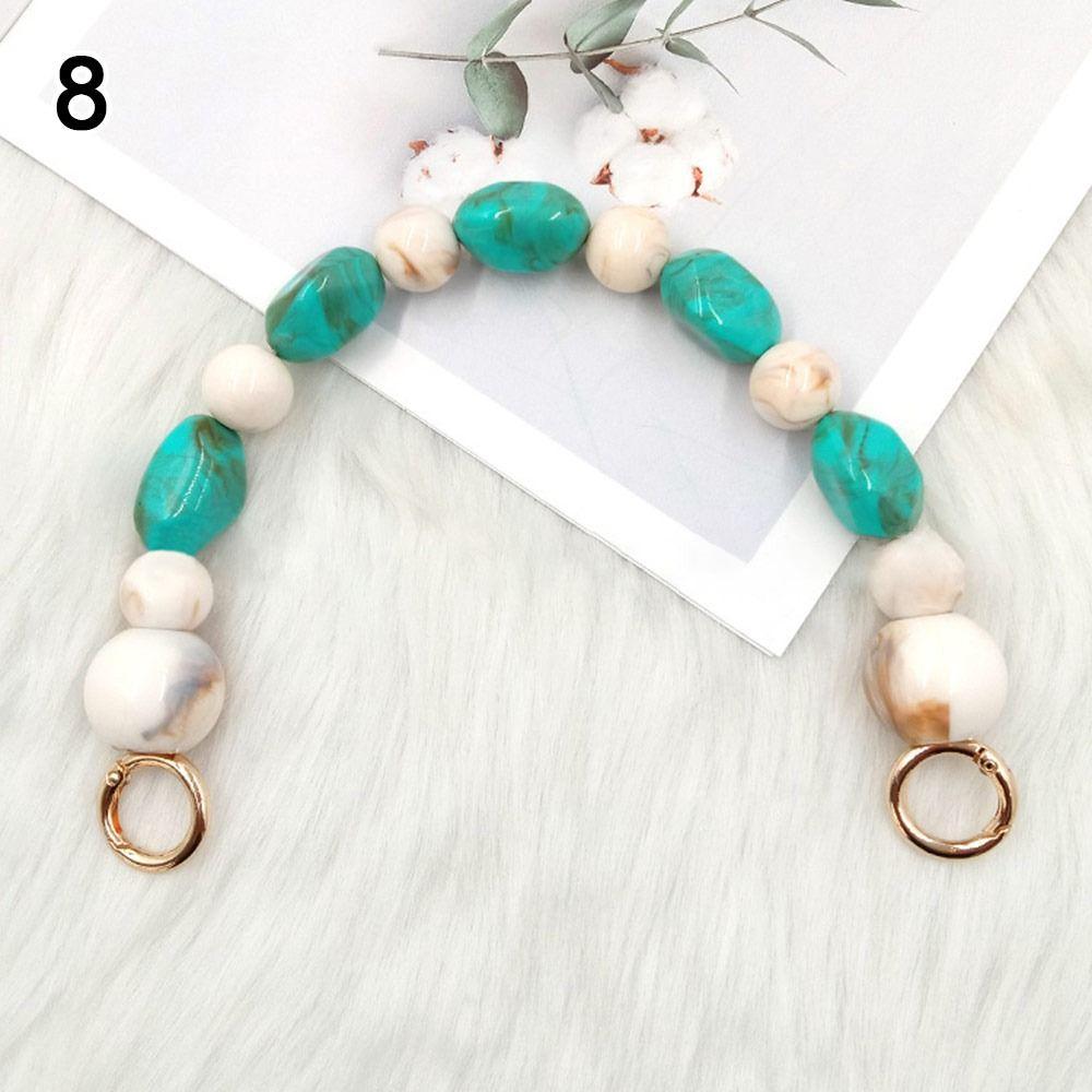 DIY Retro Handbag Chain Colorful Replaceable Bags Belt Resin Extension Bead Chain Phone Case Accessories