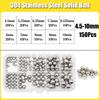 304 Stainless Steel Solid Ball Dia 2-12mm Precision Bearing Steel Small Pellet Marble Round Smooth Ball for MTB Kid Bike Scooter