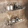 Washstand Cosmetics Rack Acryli Shower Rack Bathroom Shelf No Drill Organizer Wall Mounted Toilet Shampoo Holder Toilet Rack
