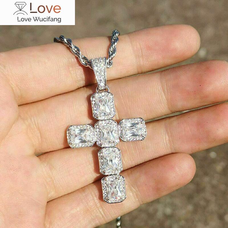 Ожерелье с крестом в стиле панк Хуэйтан для женщин/мужчин, простые стильные аксессуары с кубическим цирконием класса ААА, парное ожерелье, подарок, крутые ювелирные изделия