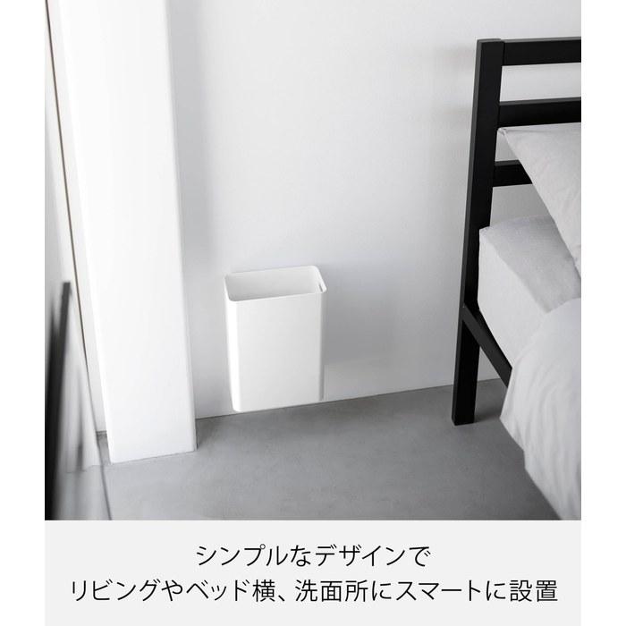 [Yamazaki] Wall Trash Can 7L, Gypsum Board Compatible, White, W22x D13.2x H30cm, with Gypsum Board Pins & Wood Screws, Tower 1630