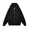 Sportswear Men's and Women's Zipper Hooded Sweatshirt Retro Long Sleeved Oversized Black Hooded Sweatshirt