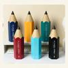 1PC Pencil Shape Storage Pen Holder Creative Desktop with Cover Dustproof Stationery Storage Bucket Makeup Brush Holder