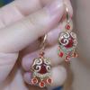 Festive Red Tassel Cloud Earrings – Women's Elegant New Year Design