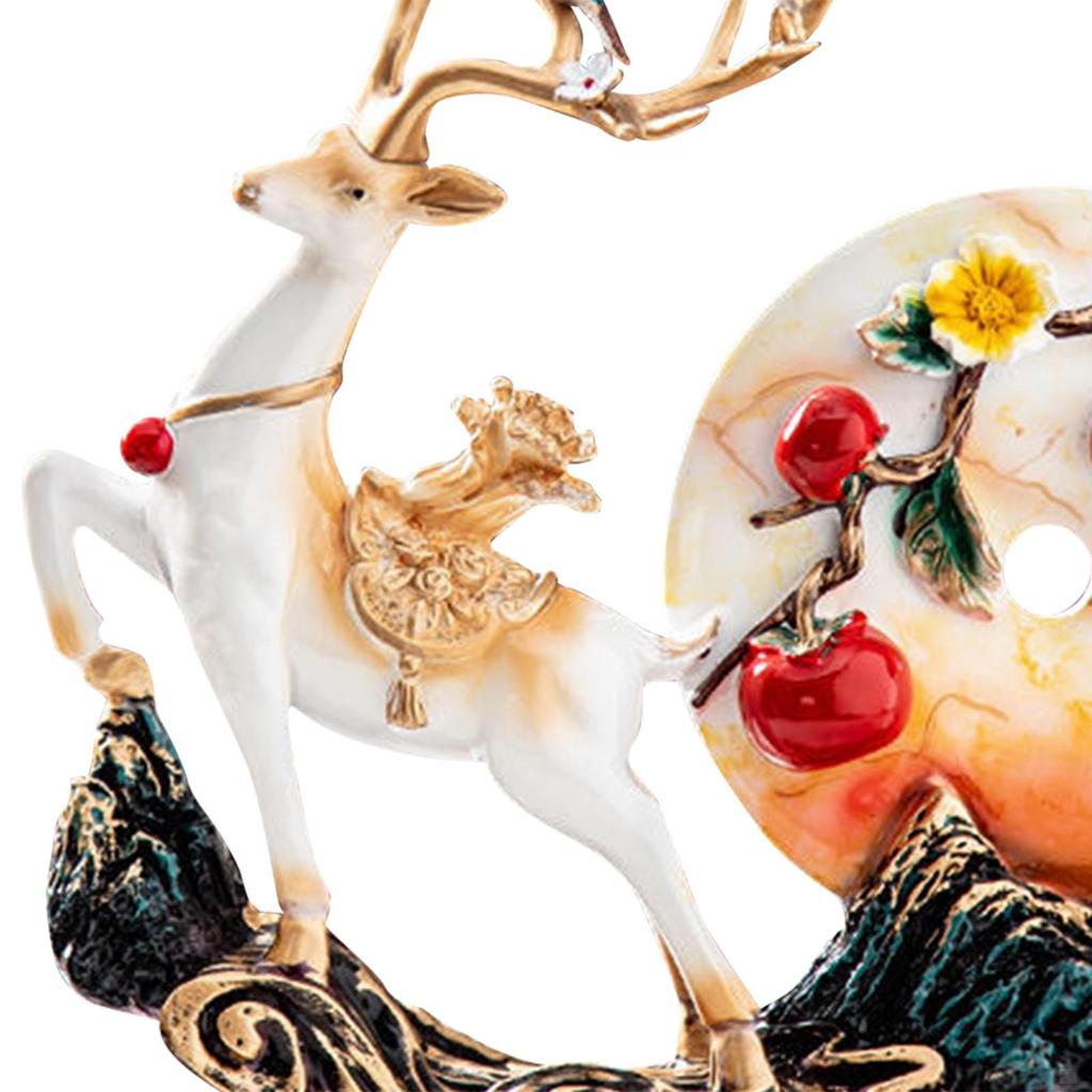 Elk Statue Desktop Ornament Collection Deer Decorative Figurine Prosperity Sculpture for Shelf