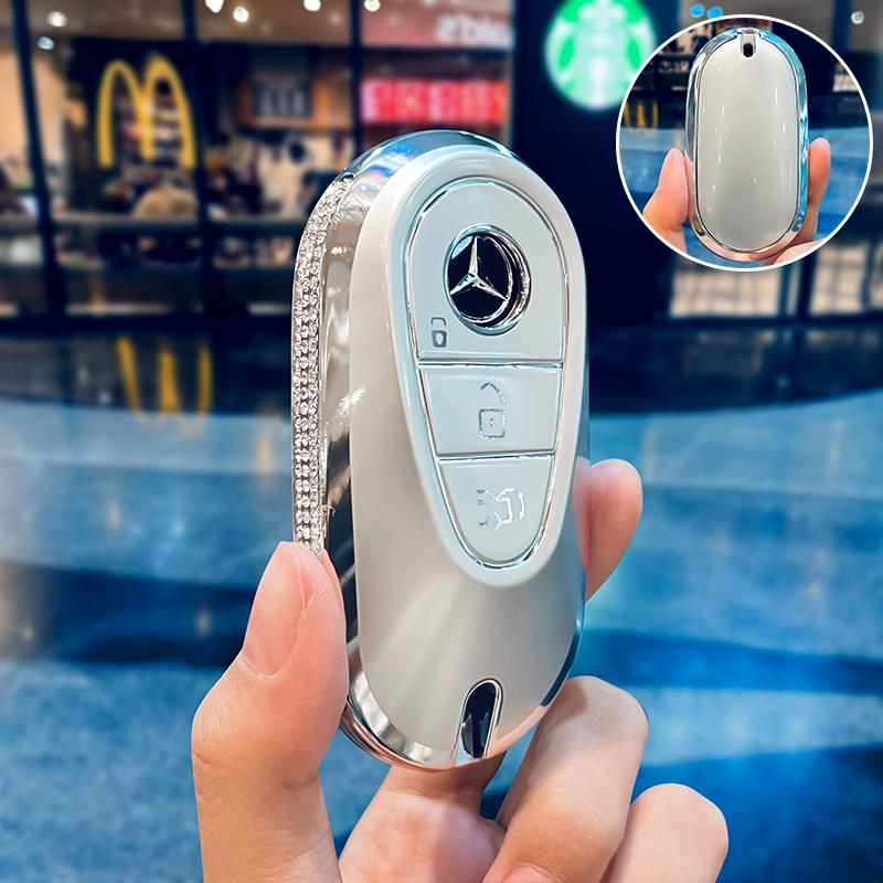Чехол для ключа Mercedes: C-Class, E-Class, GLC300, A200 - Элегантный дизайн для моделей C260L, E300L, C200L.