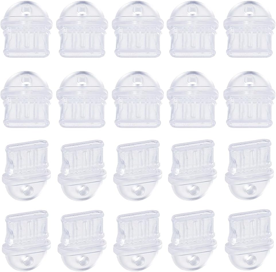 50Pcs Universal Dust Plugs,Type C Lightning Clear Charging Port Cover Anti Dust Protector for Android iPhone Earphone Laptop