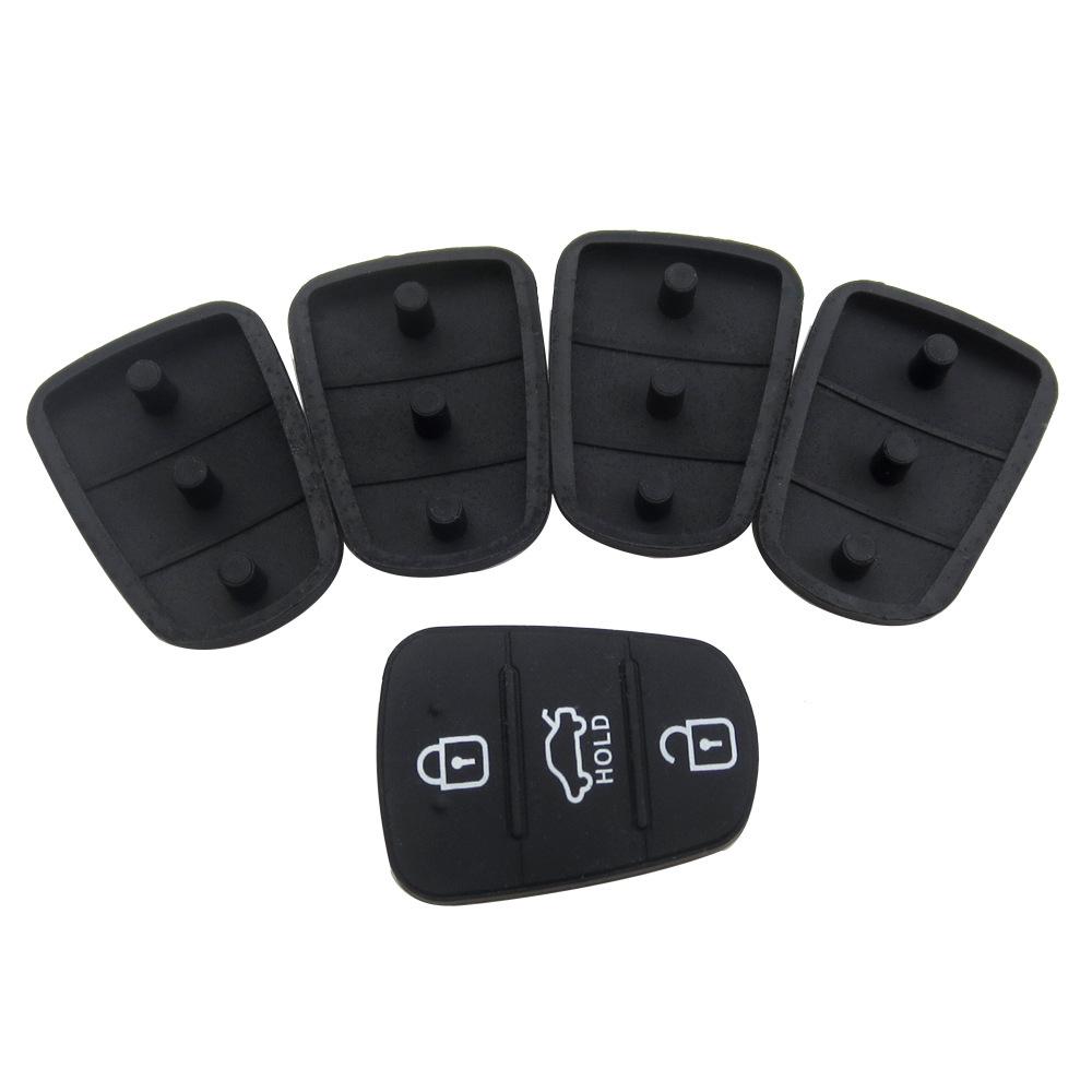 Parts Key Pad Cover Case Car Flip Key Rubber Button Pad 3 Buttons Remote Car Key Shell Rubber Pad