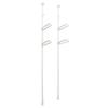 HEIAN SHINDO Indoor Clothes Drying Rack with Pole Holder, 2 Tiers, White, 10kg Load Capacity X 2, Height 175-275cm, TMH-62, Heian Shindo Kogyo
