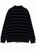 Beams Men's Wide Fit Velvet Striped Polo Shirt, Black, Size L (11120212639)