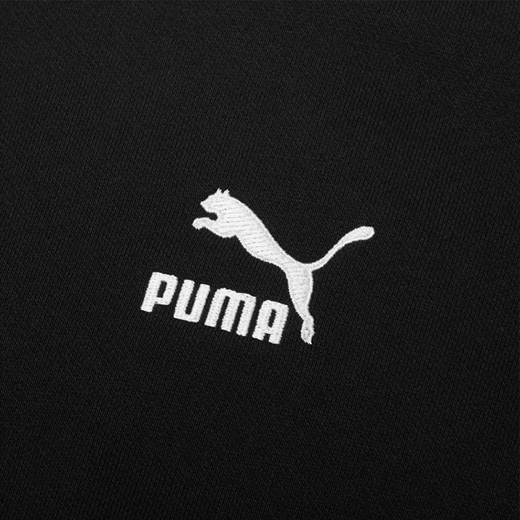 Puma Классический укороченный пуловер с логотипом свободного кроя, женские топы, черный 534370-01