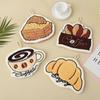 Кофейный Хлеб Форма Ручное Полотенце Коралловый Флис Мягкий Туалетный Платок Утолщенный Сильное Впитывание Воды Ванная Комната Платок Кухня