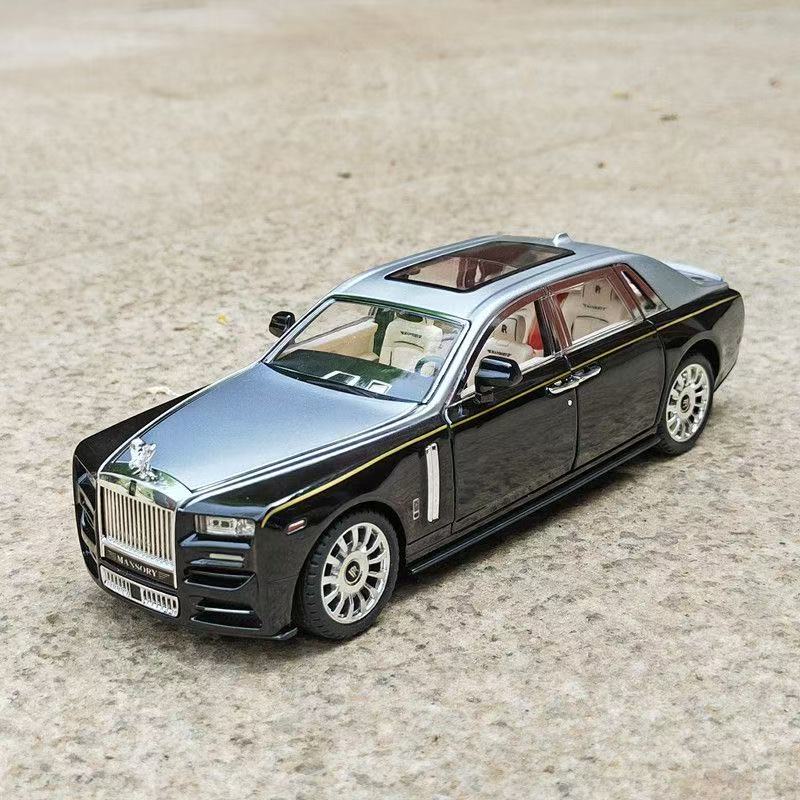 1:24 Rolls-Royce Phantom Alloy Models Car Toy Diecasts Metal Vehicles Simulation Sound Light Pull Back Function Toys Car A428