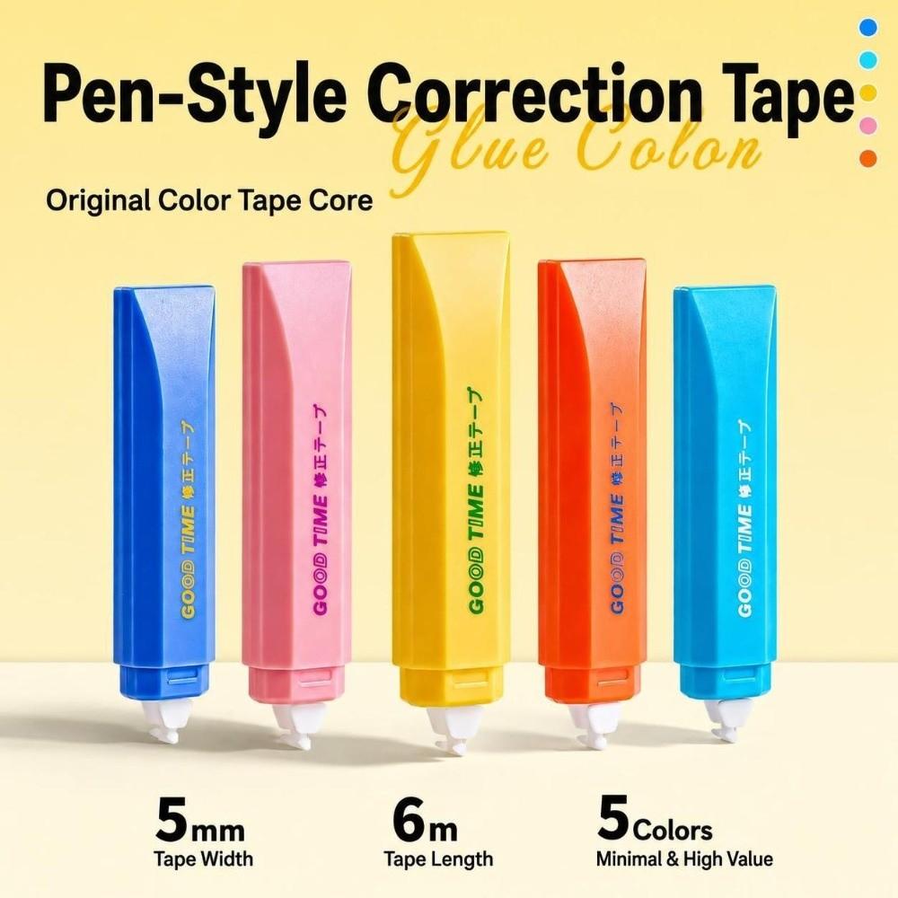 Smooth No-break Correction Tape Pen Style Correction Roller School Office Supplies