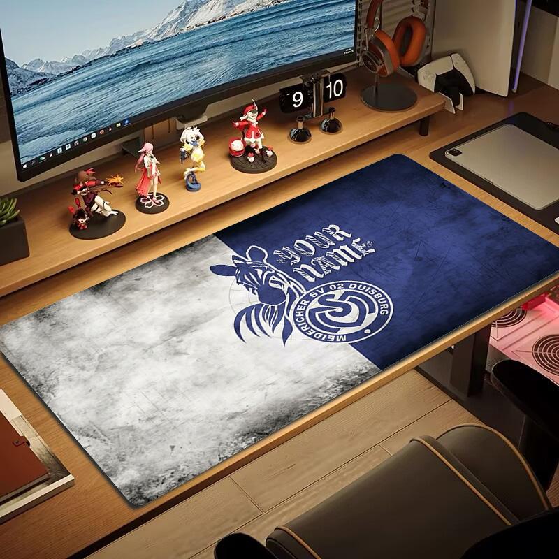 Msv Duisburg Custom Name Large Size Mouse Pad Large Gaming Table Cushion Non-slip Laptop Tablet Big Mousepad XXL Mat Mini PC Playmat With Lock edge