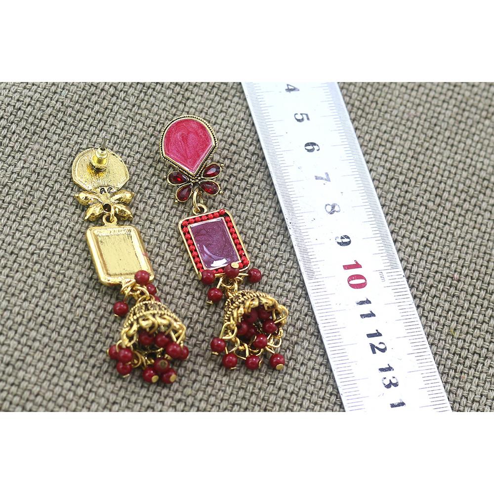 Серьги-колокольчики в стиле ретро, универсальные ослепительные длинные серьги с капающим маслом, танцевальные свадебные серьги-фонарики Ид аль-Фитр Лассер Байрам