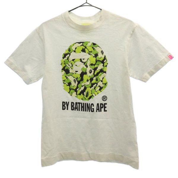 A Bathing Ape Print Short Sleeve T-shirt XS White Men's Used