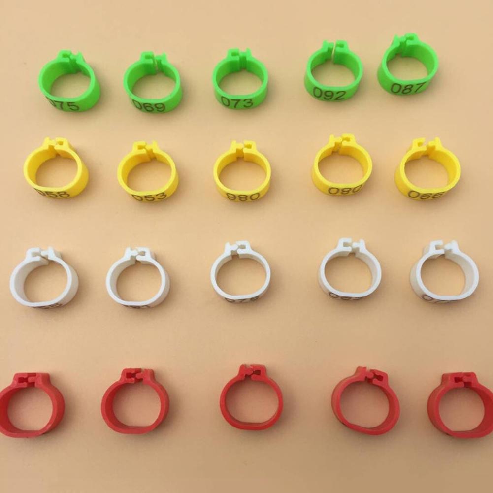 Пластиковые кольца для птиц. 100 шт