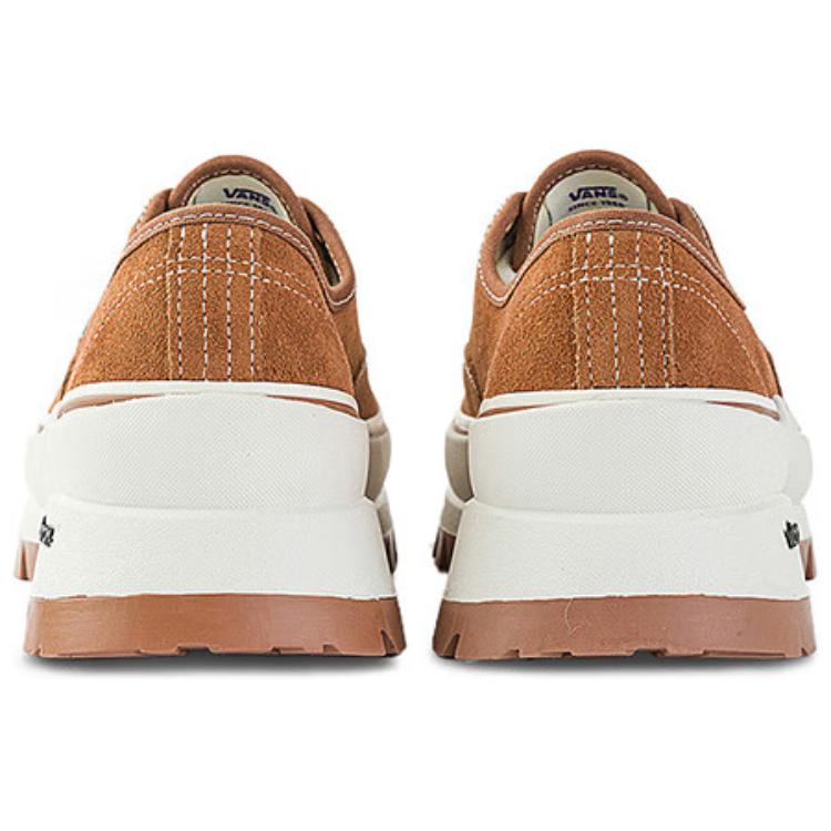Vans Аутентичная кожа Vibram Удобные Простые Прочные Низкие парусиновые кеды Унисекс Коричневый VN0A5JLWBS8