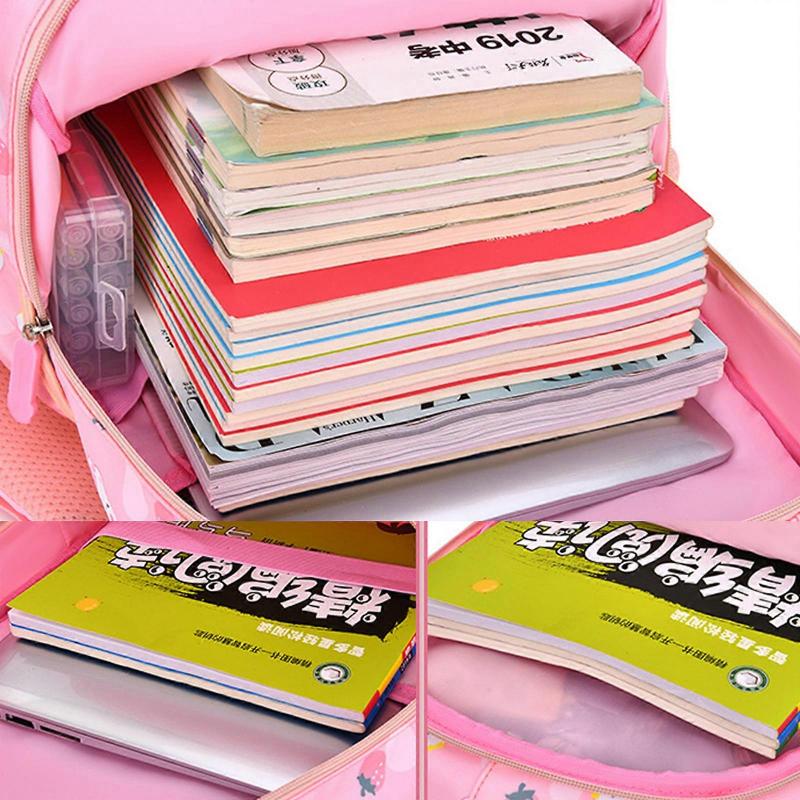 Cute Cartoon Schoolbag for Girls Lightweight Backpack Children Bag School Bag Splashproof Shoulder Bag School Supplies Purple